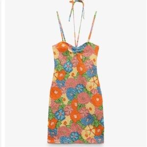 Zara Floral Mini Dress - Multicolor